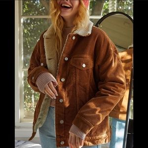 PacSun Oversized Corduroy Sherpa Jacket (XS/S)